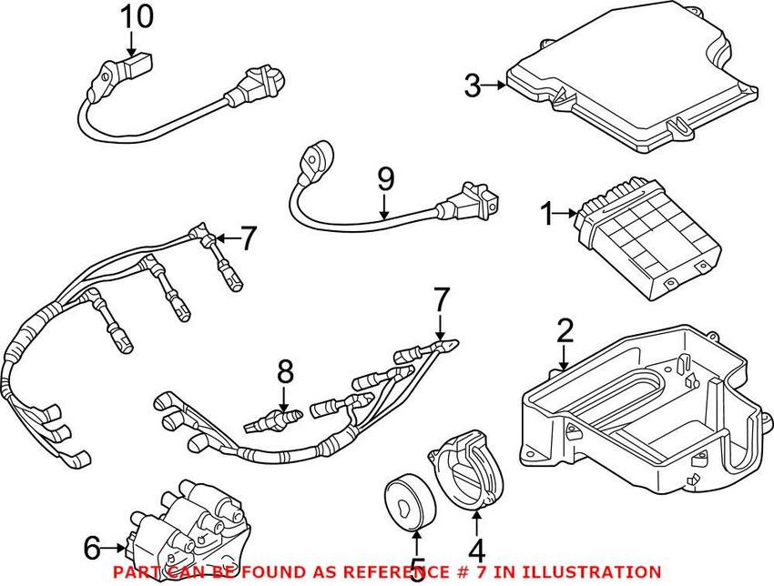 Audi VW Spark Plug Wire 078905532B